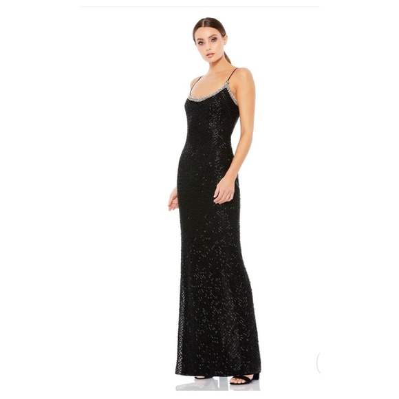 Mac Duggal Dresses & Skirts - NWT / Mac Duggal / Beaded Spaghetti Strap Column Gown / Formal Dress